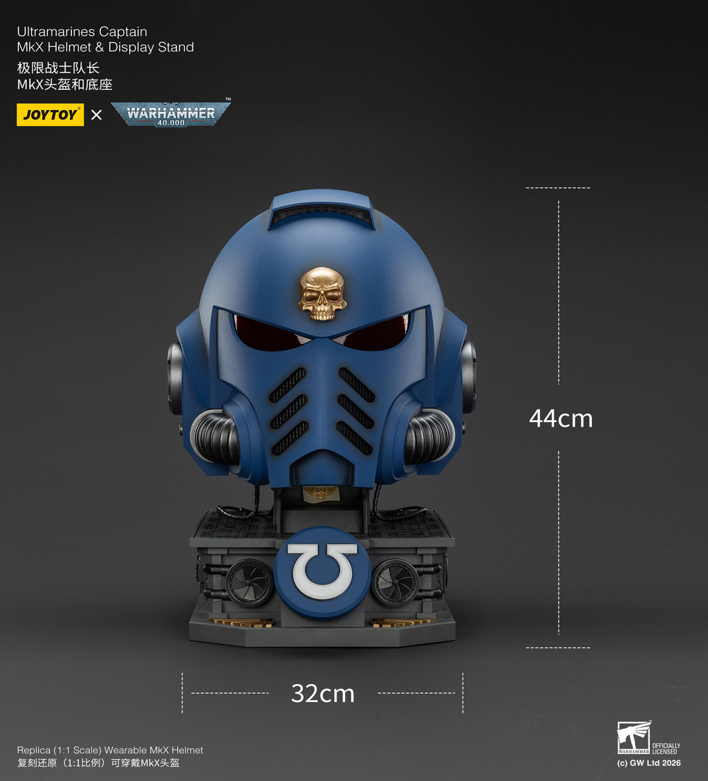 Ultramarines Captain MkX Helmet & Display Stand - view 16