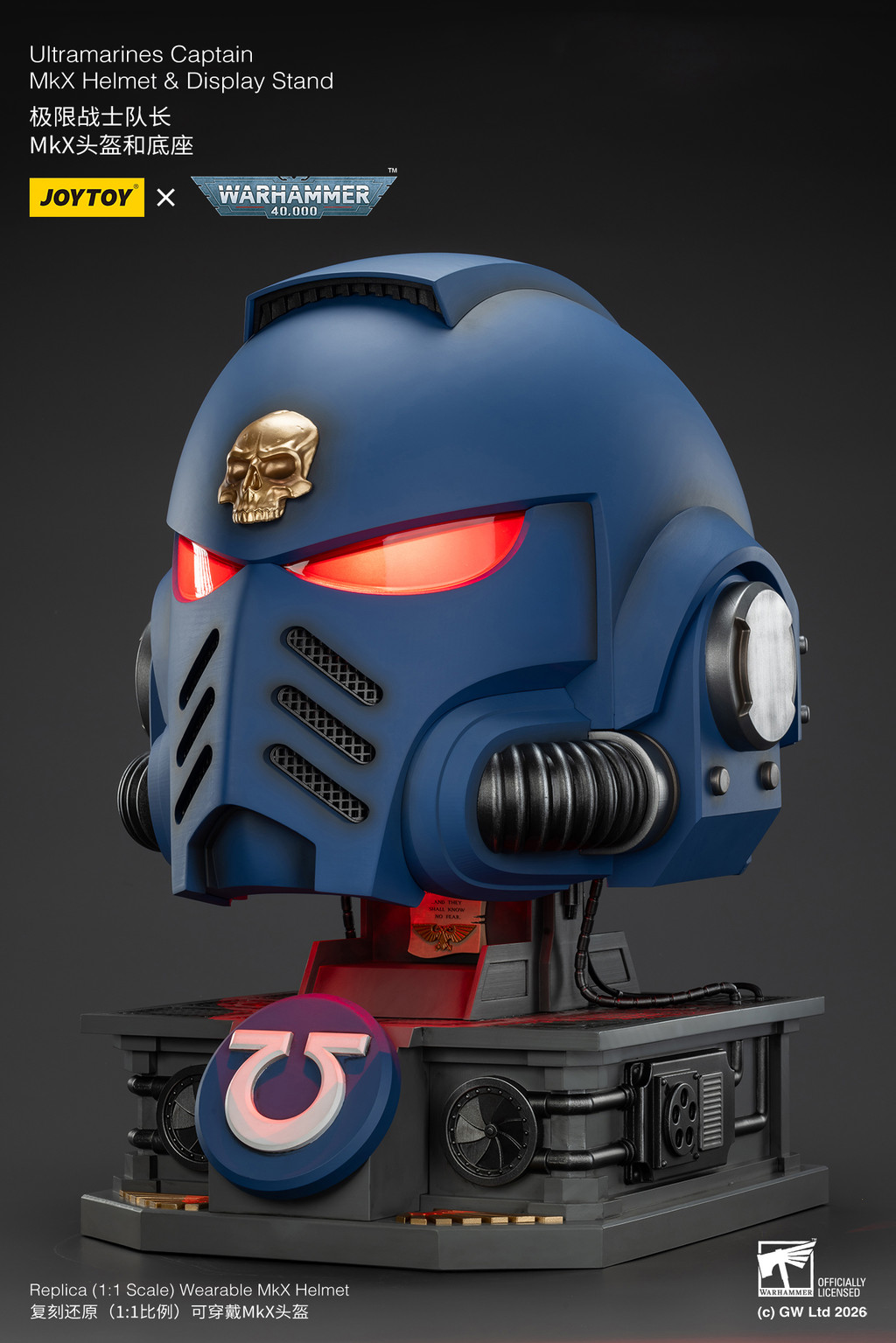 Ultramarines Captain MkX Helmet & Display Stand - view 10
