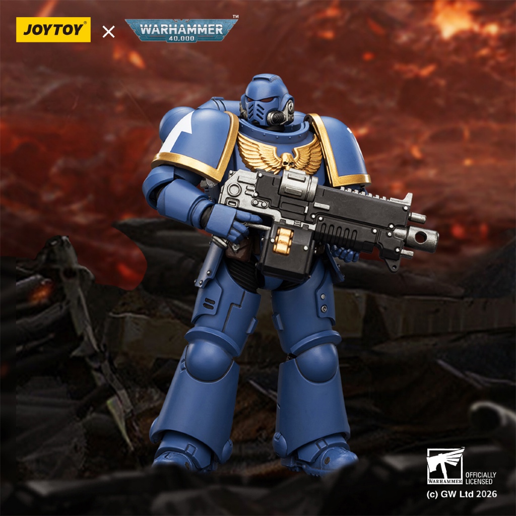 Ultramarines Intercessor with Bolt Rifle, Bolt Pistol and Chainsword - view 2