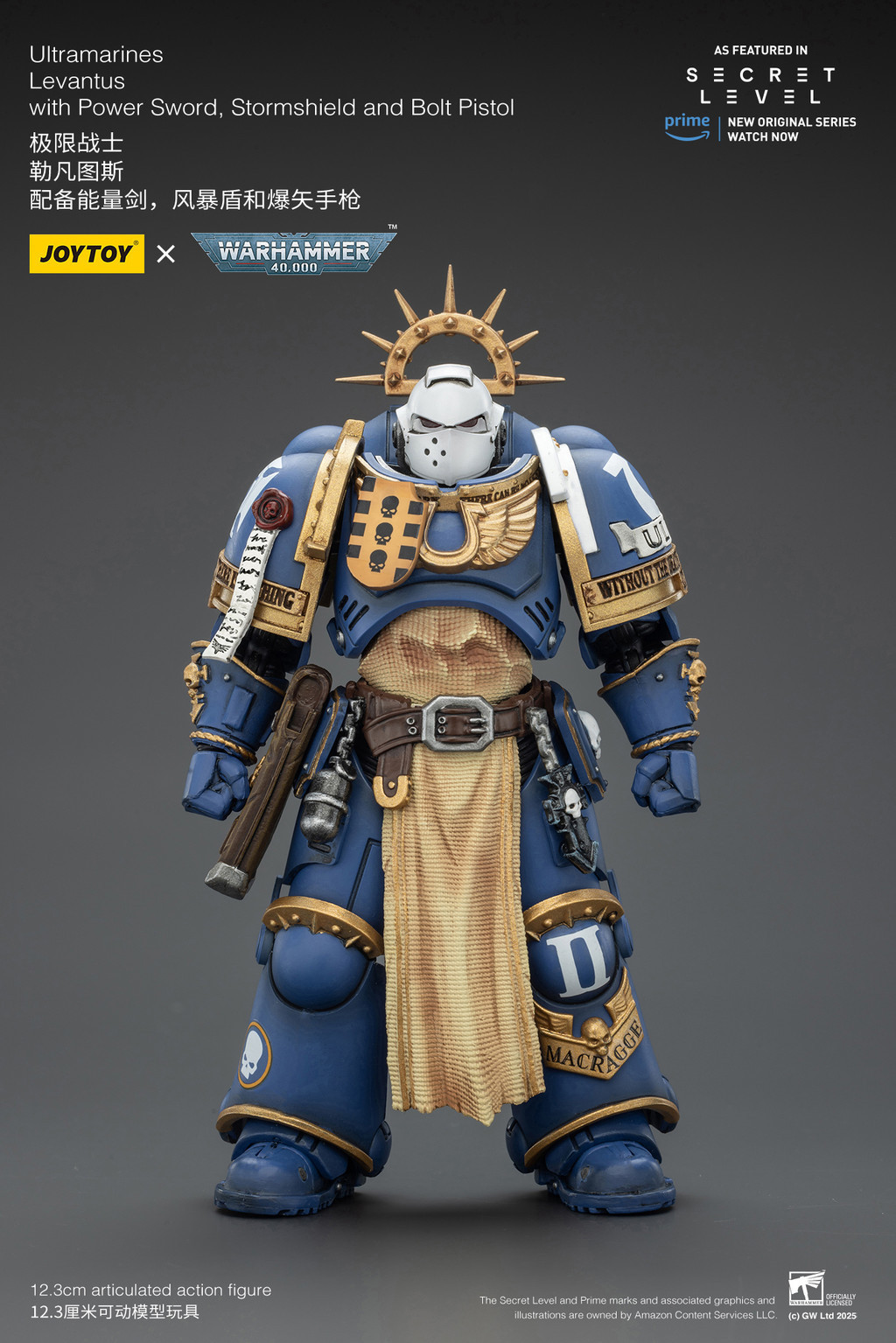 Ultramarines Levantus with Power Sword, Stormshield and Bolt Pistol - view 8
