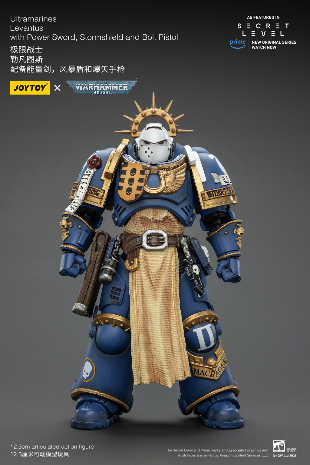 Ultramarines Levantus with Power Sword, Stormshield and Bolt Pistol - view 17
