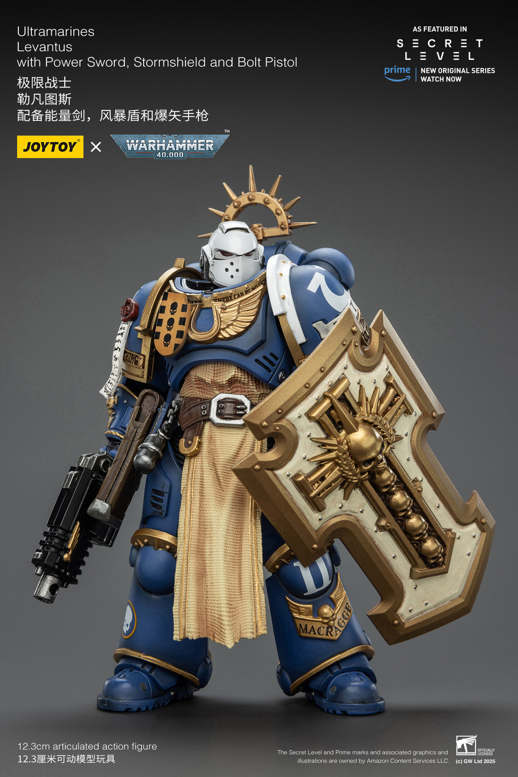 Ultramarines Levantus with Power Sword, Stormshield and Bolt Pistol - view 14