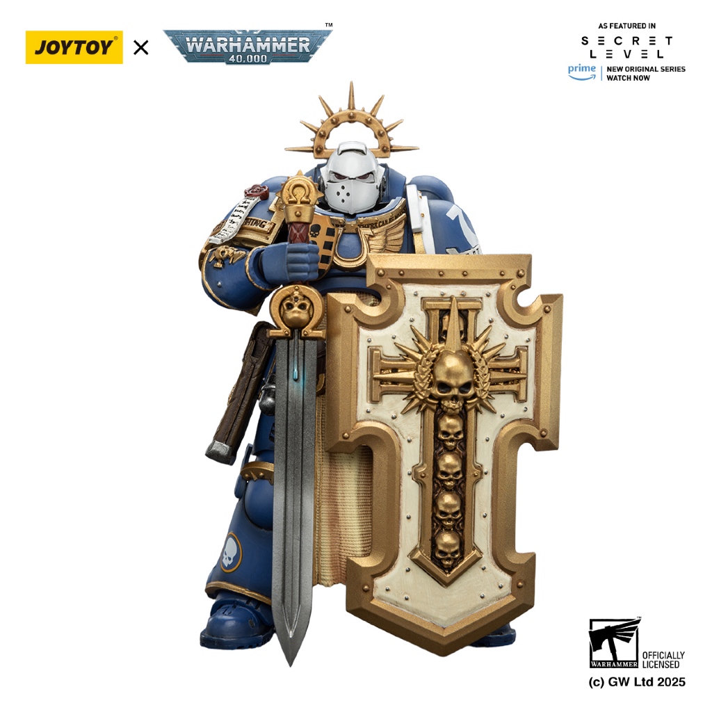 Ultramarines Levantus with Power Sword, Stormshield and Bolt Pistol - view 3