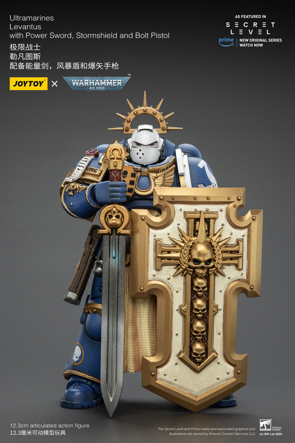Ultramarines Levantus with Power Sword, Stormshield and Bolt Pistol - view 16