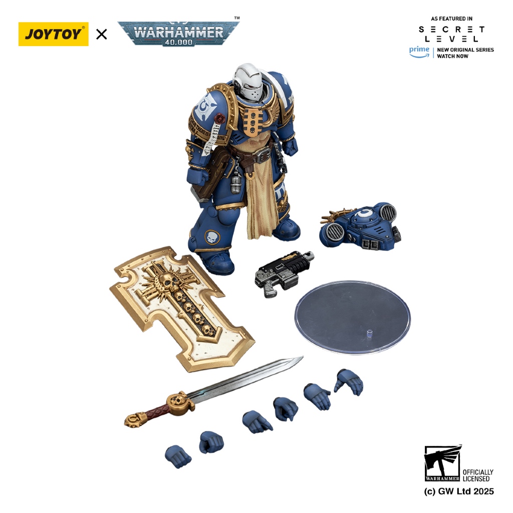 Ultramarines Levantus with Power Sword, Stormshield and Bolt Pistol - view 7