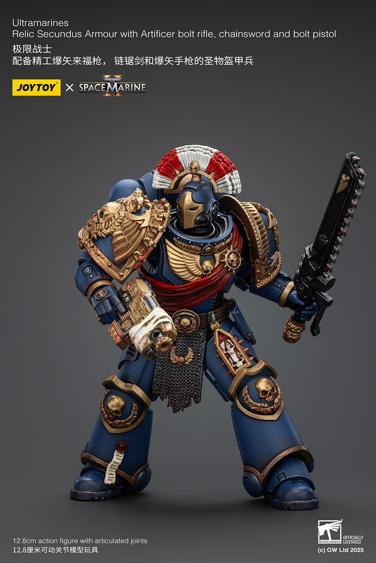 Ultramarines Relic Secundus Armour with Artificer bolt rifle, chainsword and bolt pistol - view 14