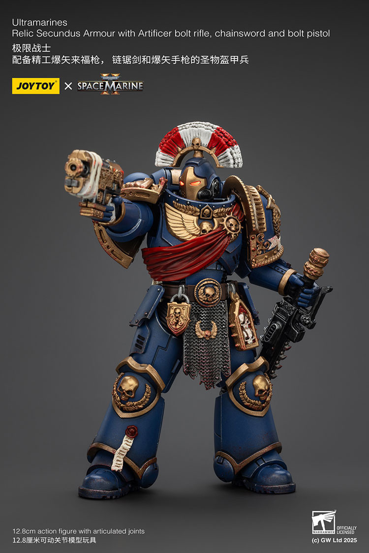 Ultramarines Relic Secundus Armour with Artificer bolt rifle, chainsword and bolt pistol - view 16