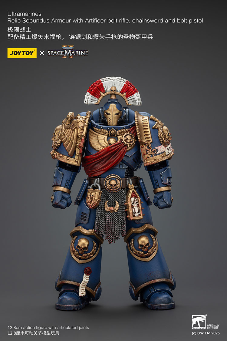 Ultramarines Relic Secundus Armour with Artificer bolt rifle, chainsword and bolt pistol - view 8