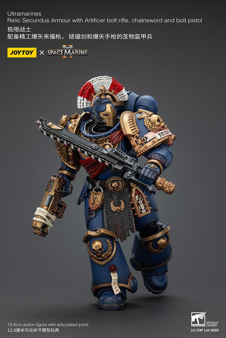 Ultramarines Relic Secundus Armour with Artificer bolt rifle, chainsword and bolt pistol - view 15