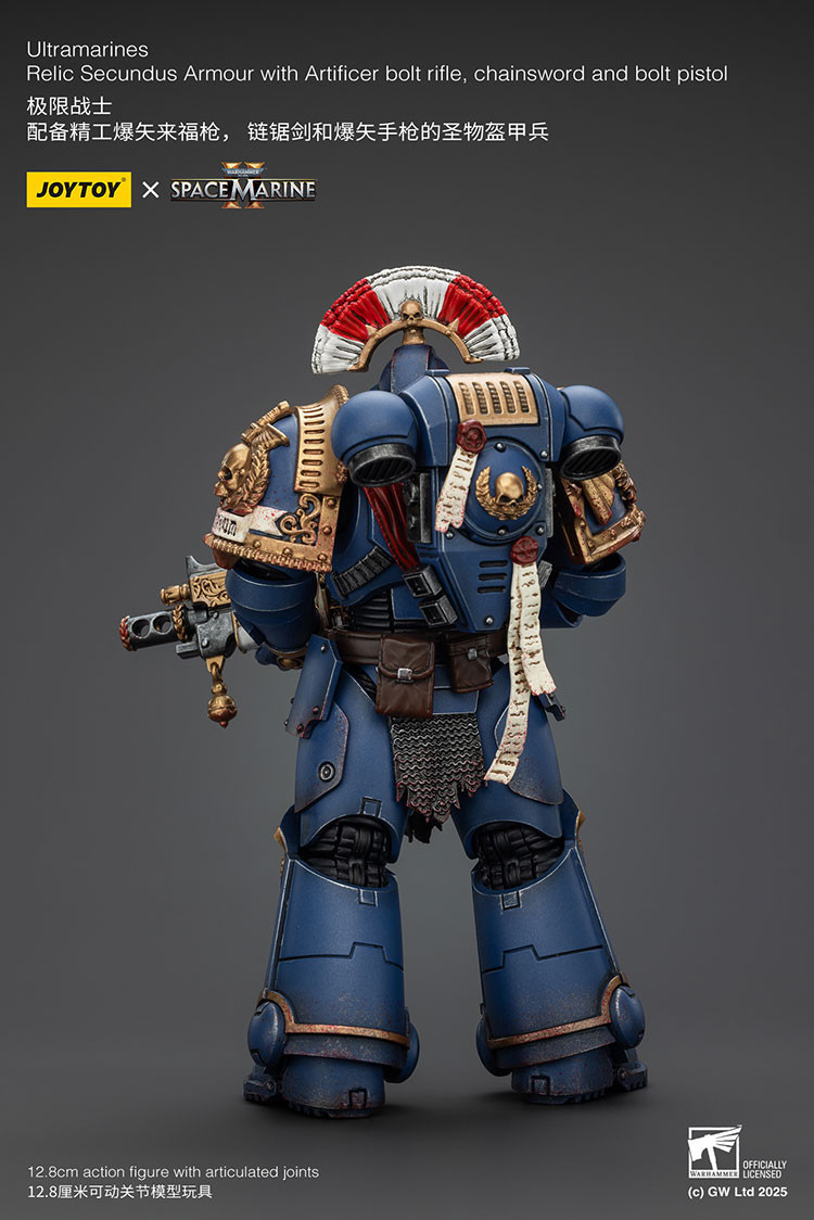 Ultramarines Relic Secundus Armour with Artificer bolt rifle, chainsword and bolt pistol - view 11