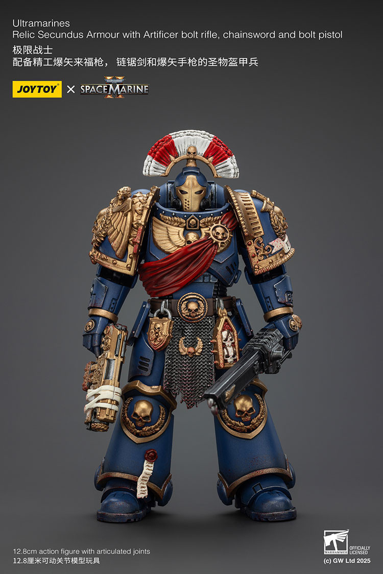 Ultramarines Relic Secundus Armour with Artificer bolt rifle, chainsword and bolt pistol - view 9