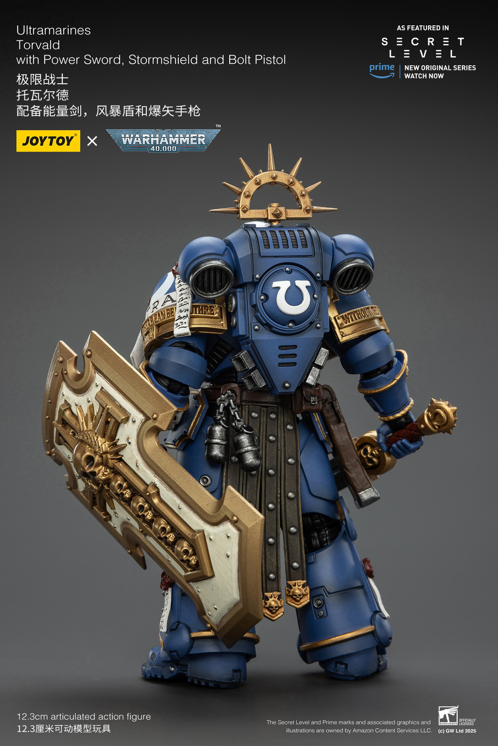 Ultramarines Torvald with Power Sword, Stormshield and Bolt Pistol - view 10