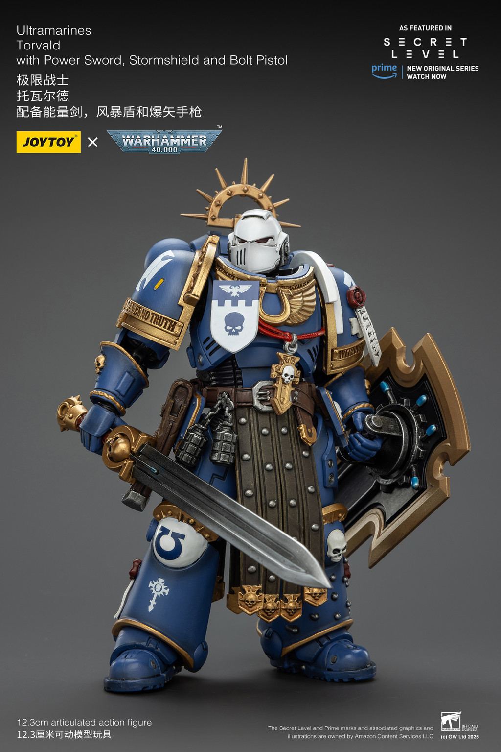 Ultramarines Torvald with Power Sword, Stormshield and Bolt Pistol - view 11