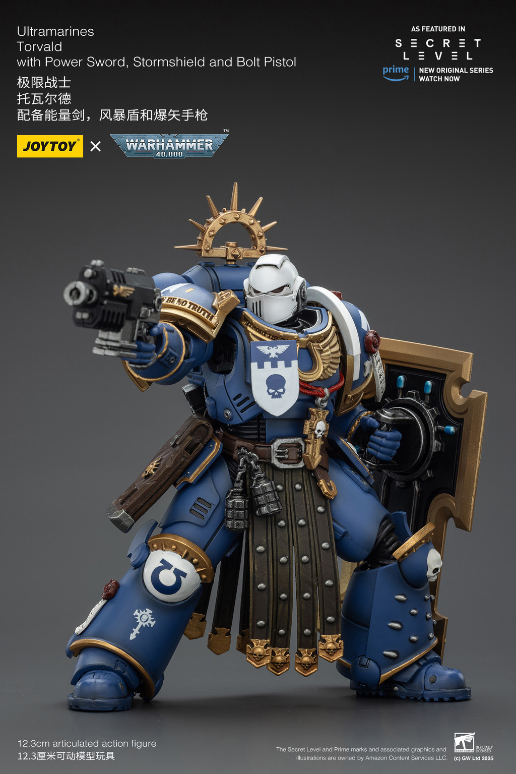 Ultramarines Torvald with Power Sword, Stormshield and Bolt Pistol - view 12