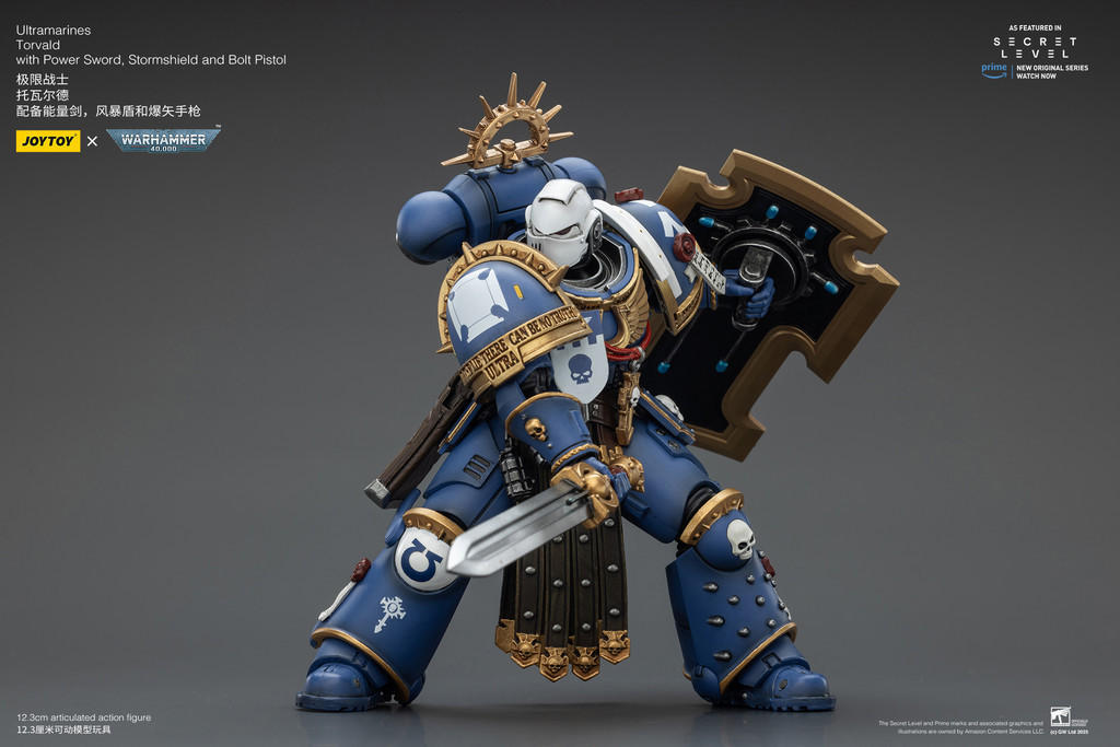 Ultramarines Torvald with Power Sword, Stormshield and Bolt Pistol - view 15