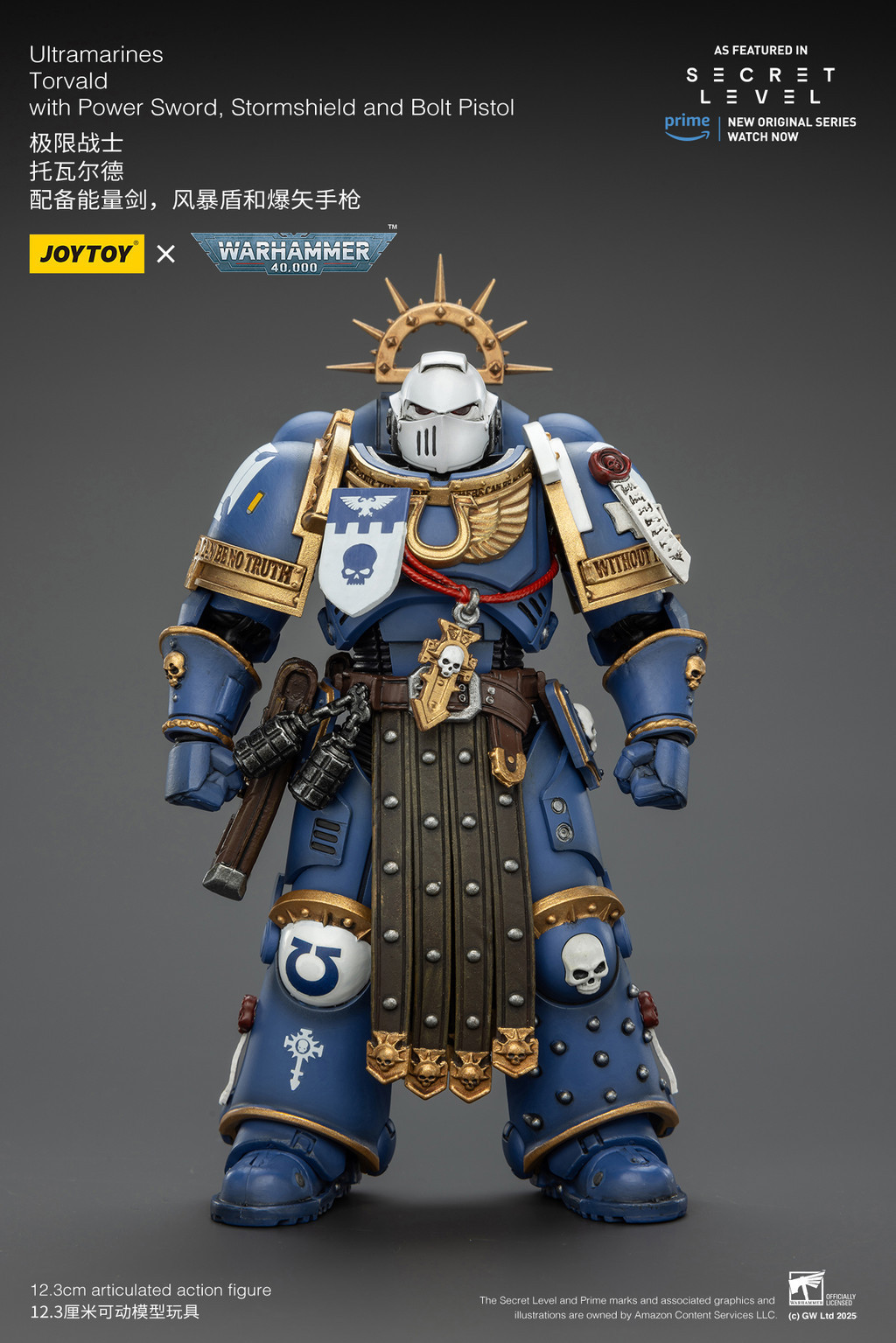Ultramarines Torvald with Power Sword, Stormshield and Bolt Pistol - view 8