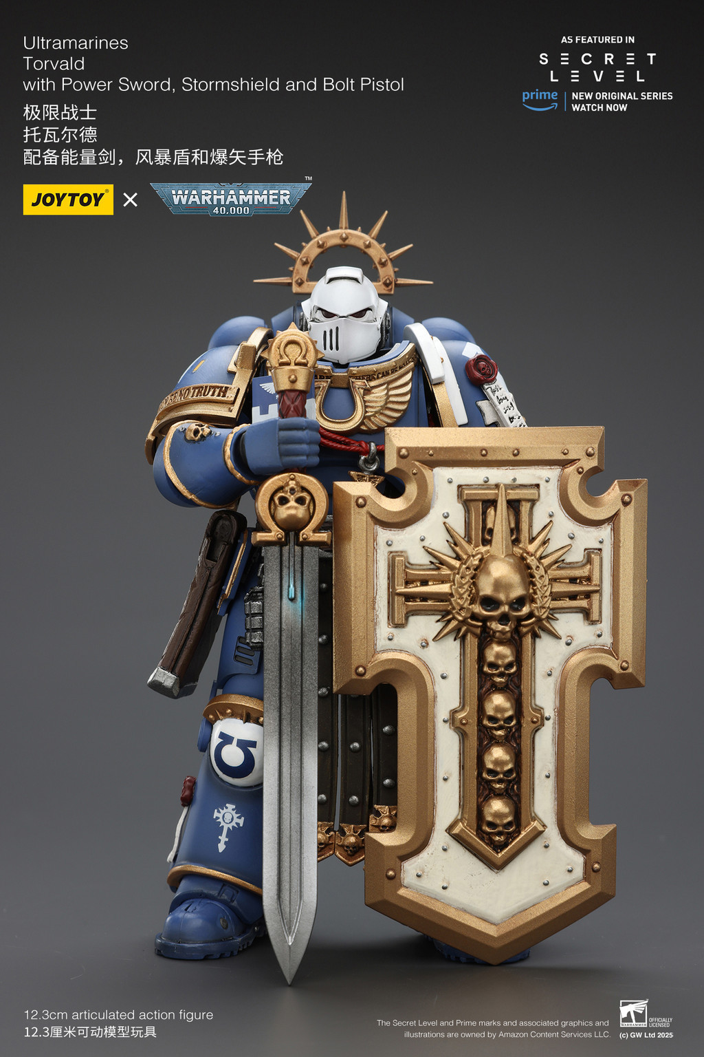 Ultramarines Torvald with Power Sword, Stormshield and Bolt Pistol - view 9