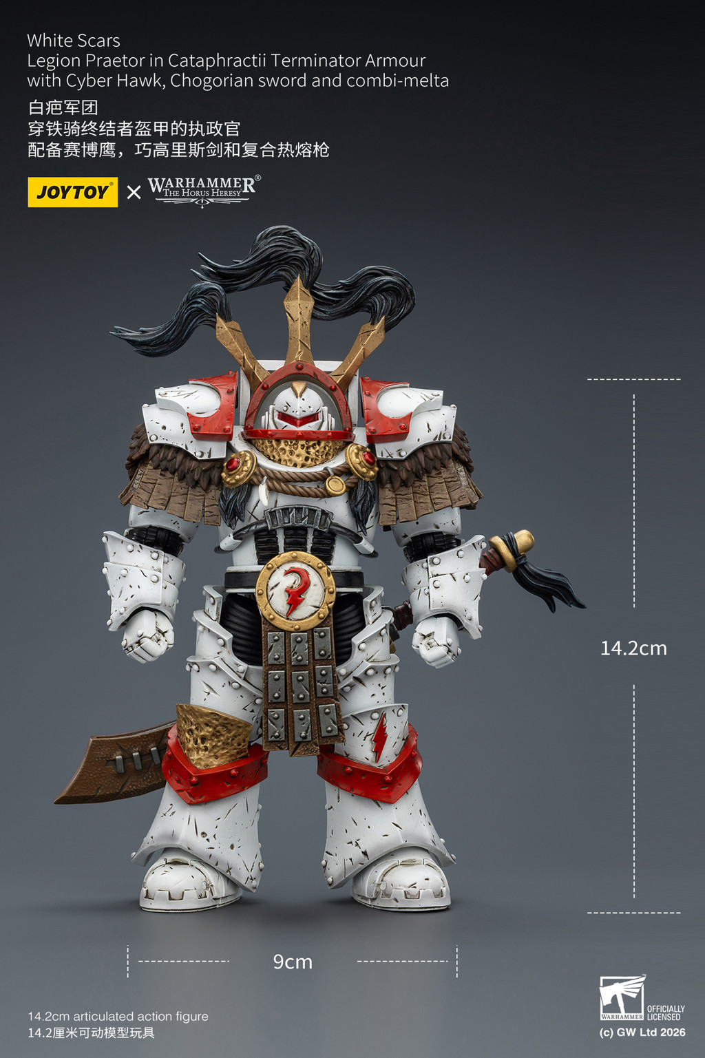 White Scars Legion Praetor in Cataphractii Terminator Armour with Cyber Hawk, Chogorian sword and combi-melta - view 19