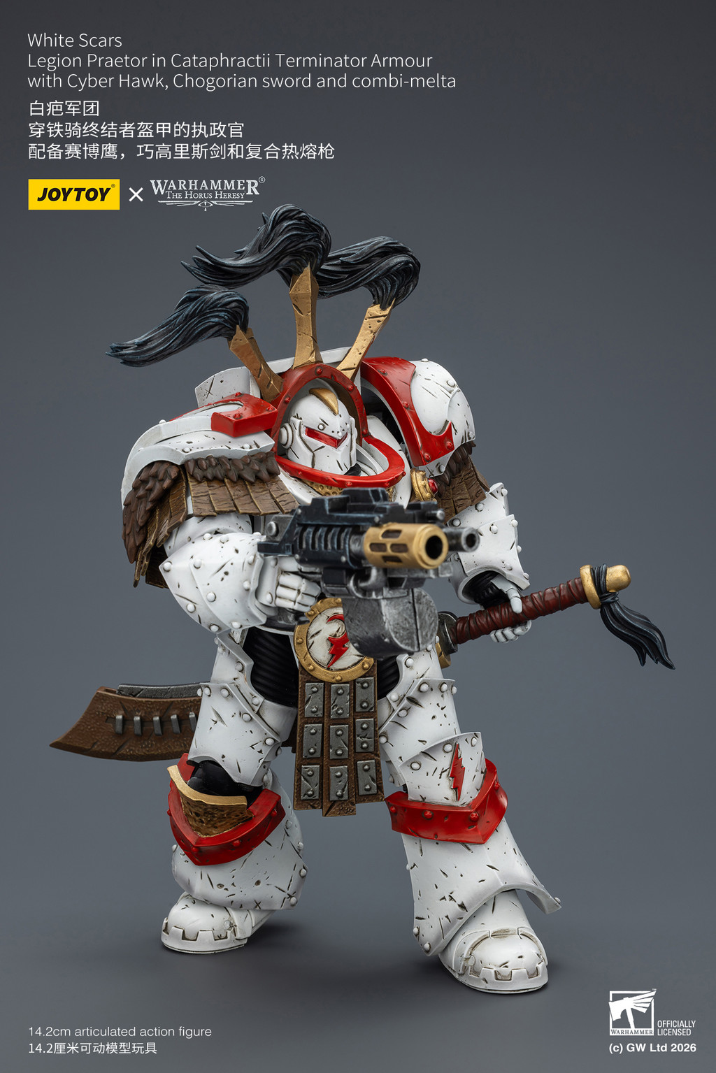 White Scars Legion Praetor in Cataphractii Terminator Armour with Cyber Hawk, Chogorian sword and combi-melta - view 14