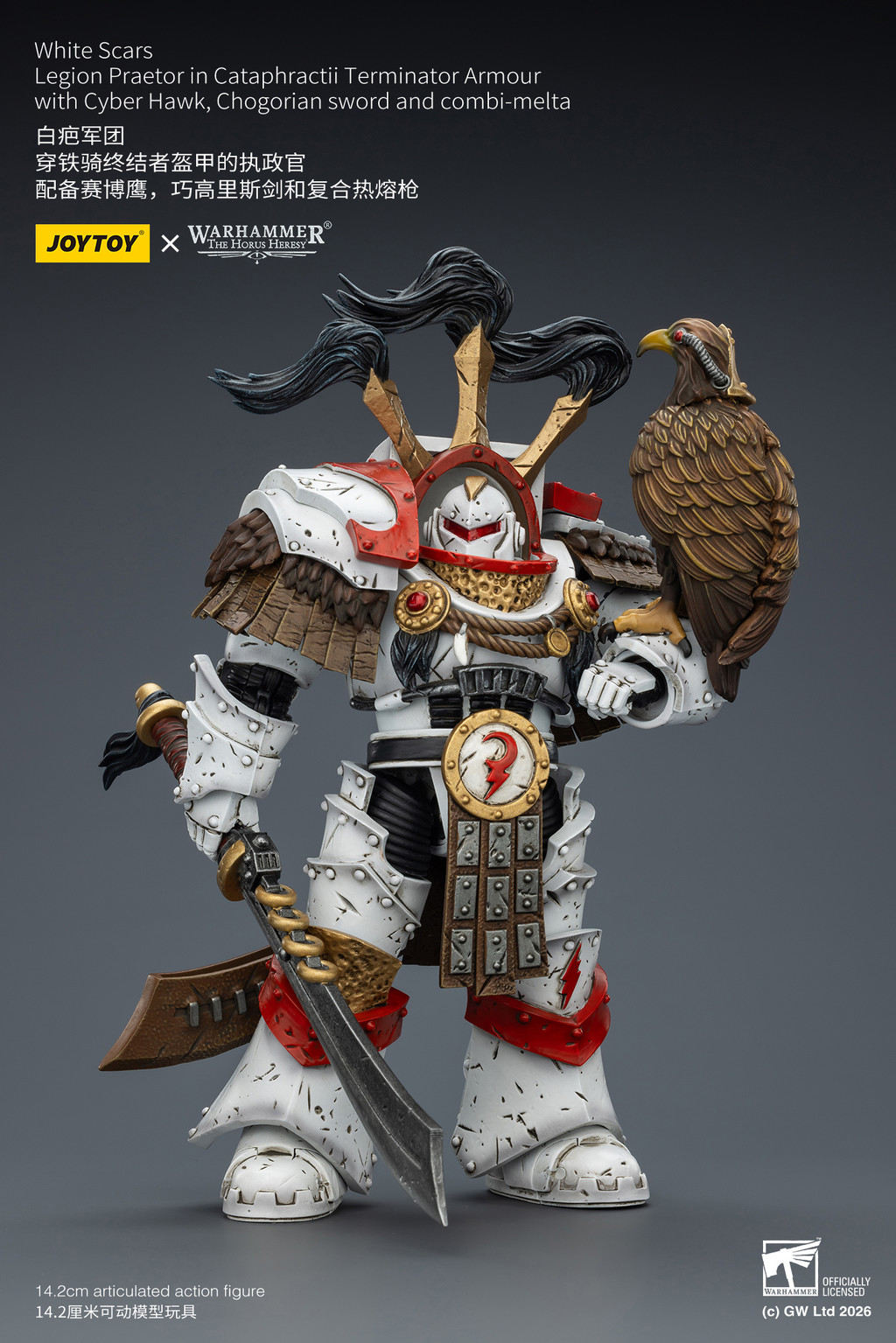 White Scars Legion Praetor in Cataphractii Terminator Armour with Cyber Hawk, Chogorian sword and combi-melta - view 10