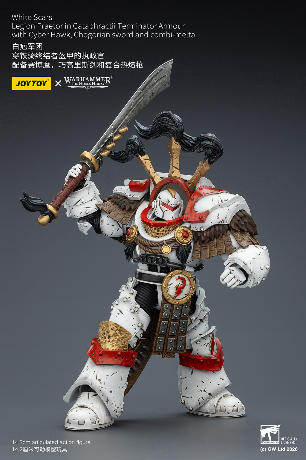 White Scars Legion Praetor in Cataphractii Terminator Armour with Cyber Hawk, Chogorian sword and combi-melta - view 15