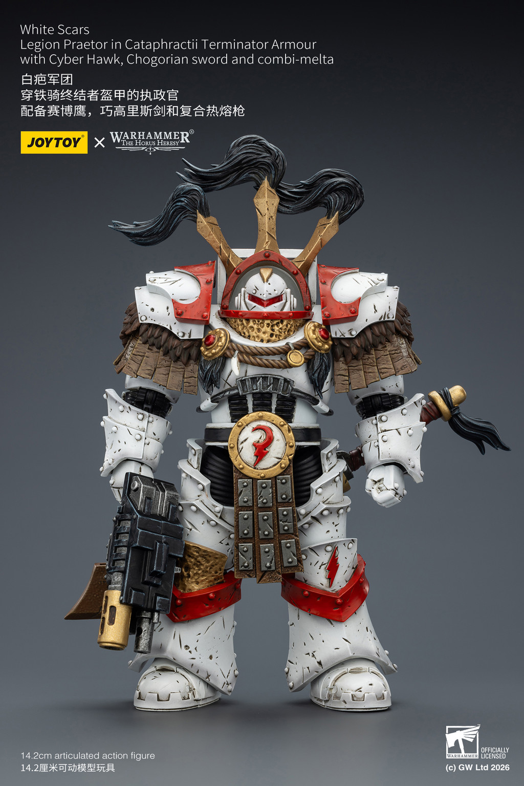 White Scars Legion Praetor in Cataphractii Terminator Armour with Cyber Hawk, Chogorian sword and combi-melta - view 9