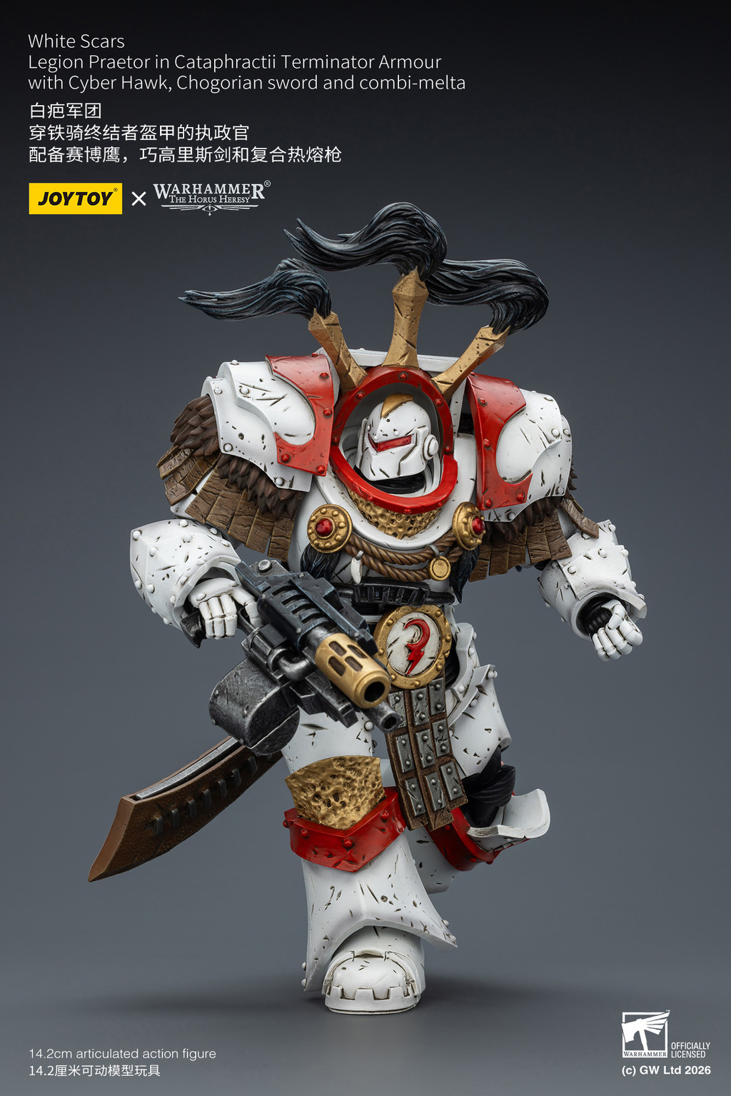 White Scars Legion Praetor in Cataphractii Terminator Armour with Cyber Hawk, Chogorian sword and combi-melta - view 13
