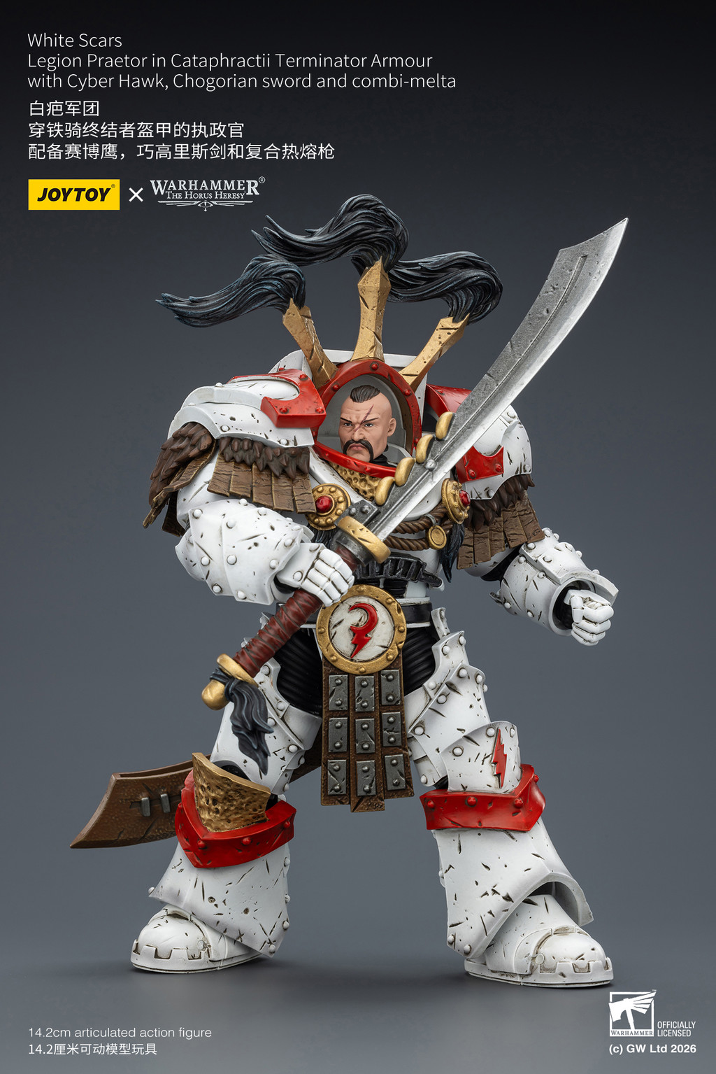 White Scars Legion Praetor in Cataphractii Terminator Armour with Cyber Hawk, Chogorian sword and combi-melta - view 16