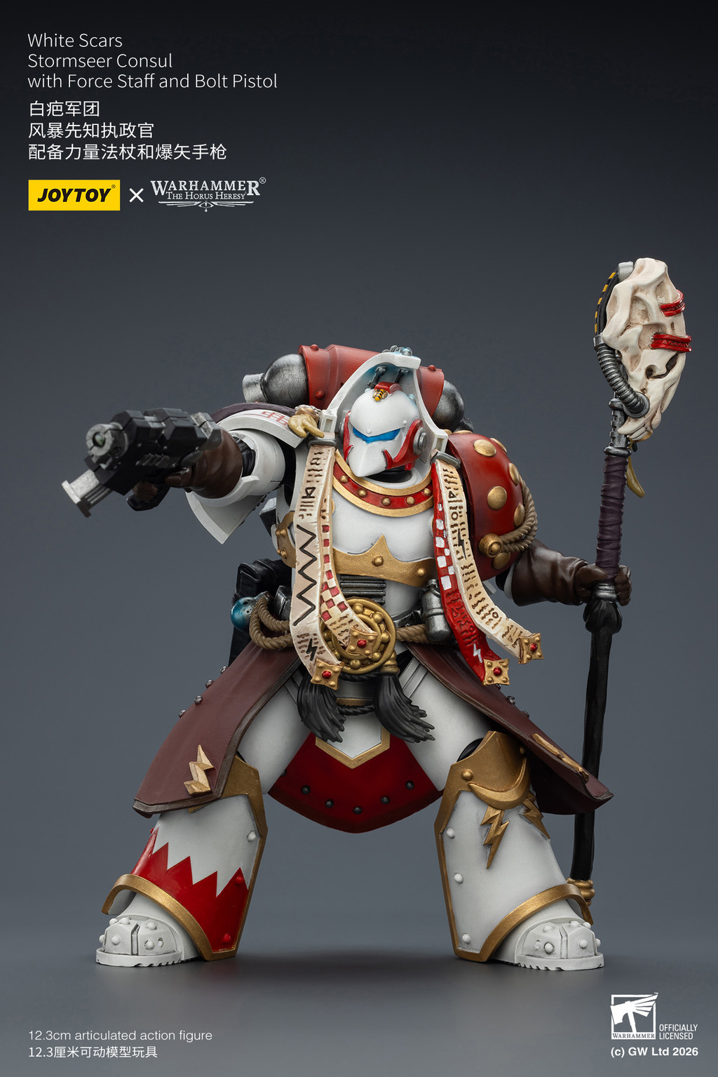 White Scars Stormseer Consul with Force Staff and Bolt Pistol - view 12