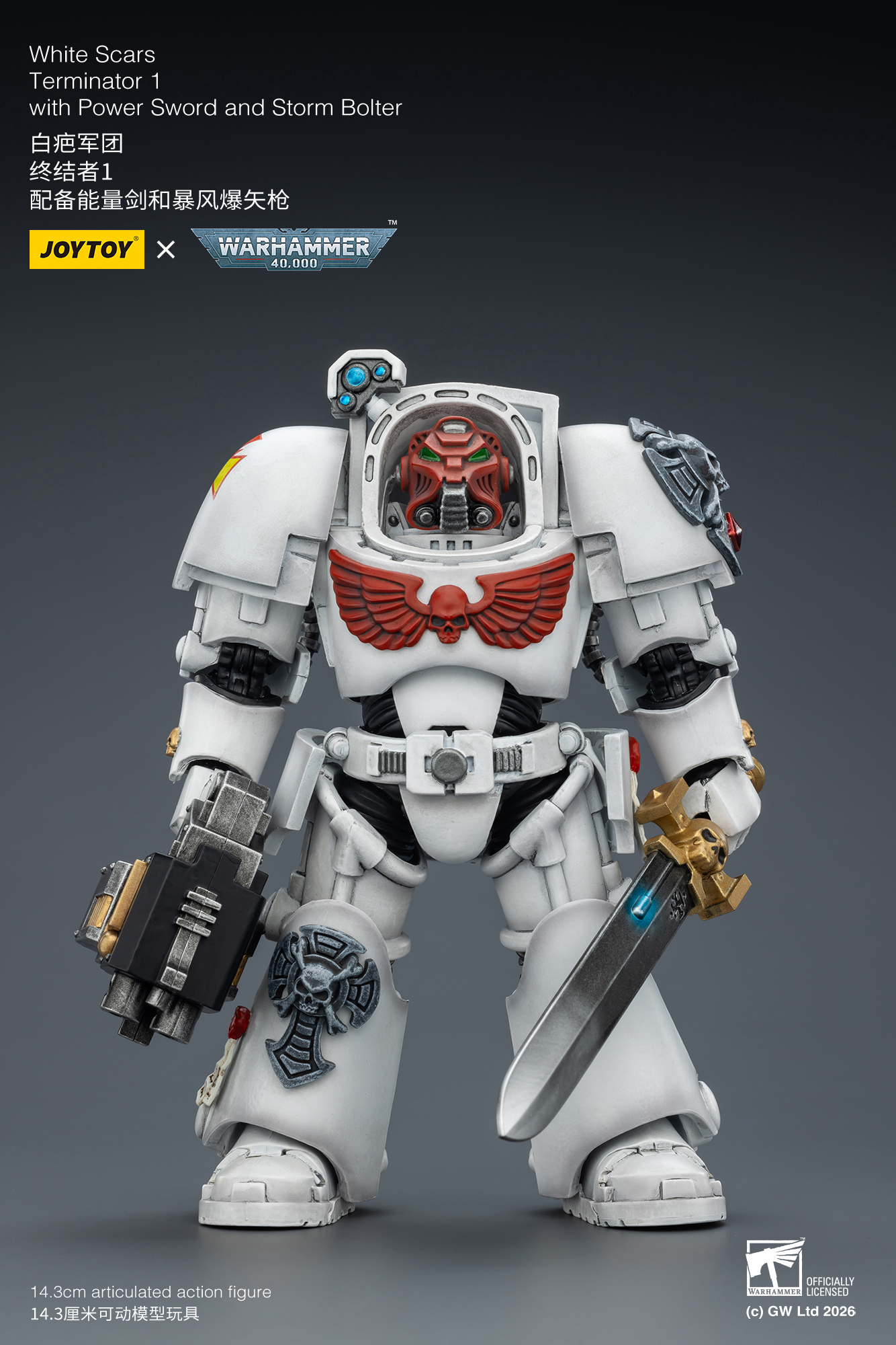 White Scars Terminator 1 with Power Sword and Storm Bolter - view 8