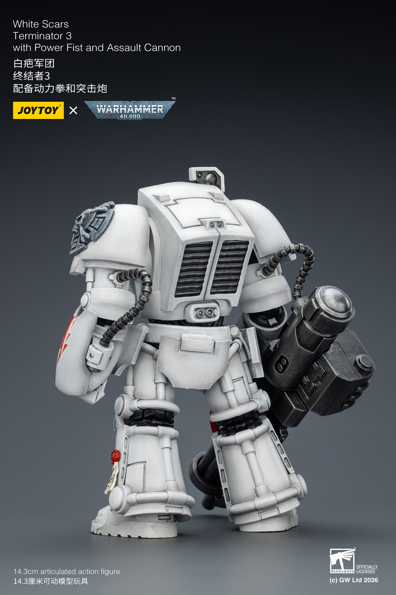 White Scars Terminator 3 with Power Fist and Assault Cannon - view 9