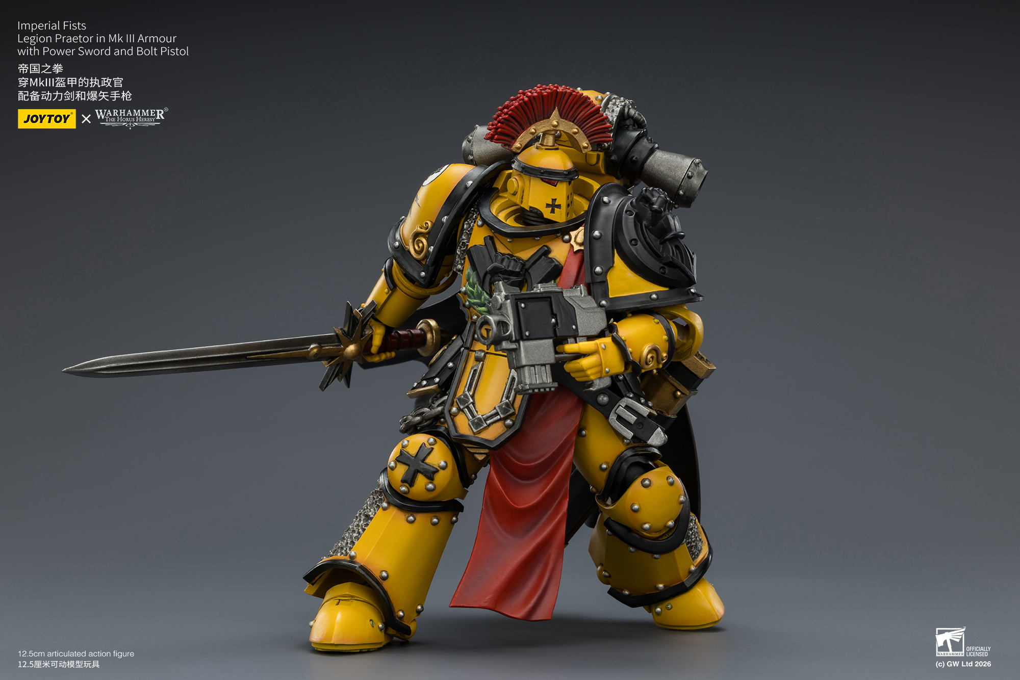 Imperial Fists Legion Praetor in Mk III Armour with Power Sword and Bolt Pistol - view 16