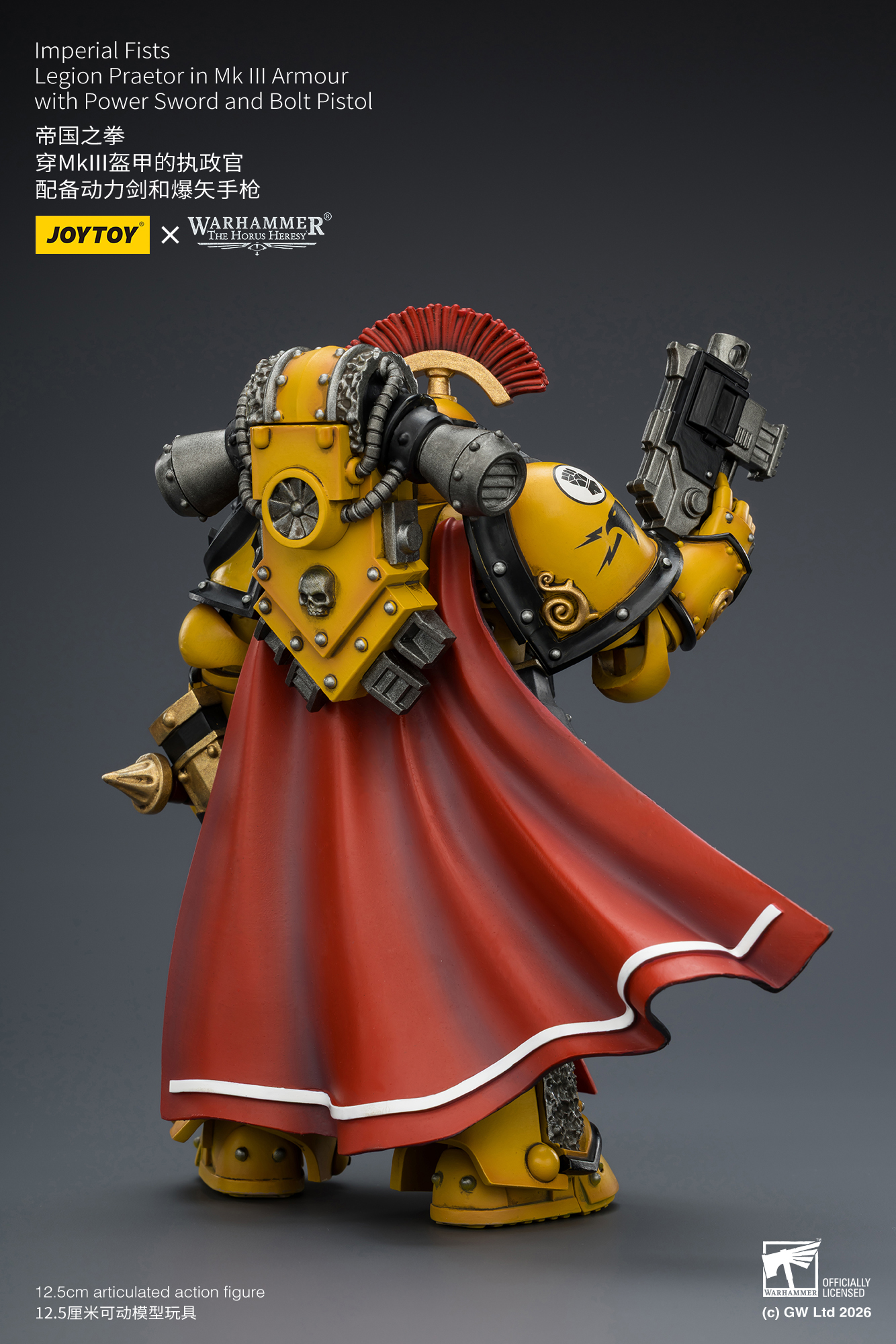 Imperial Fists Legion Praetor in Mk III Armour with Power Sword and Bolt Pistol - view 11