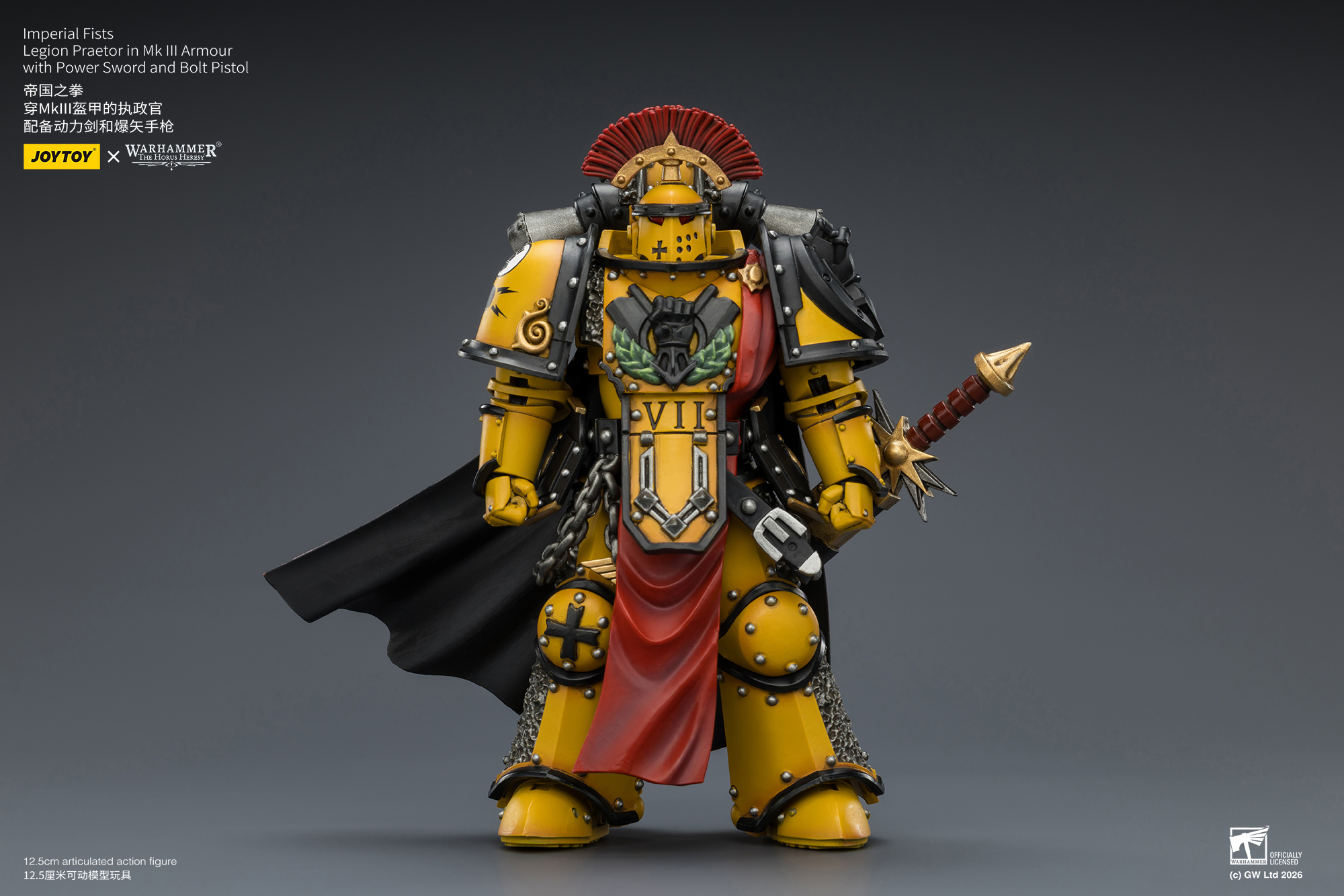 Imperial Fists Legion Praetor in Mk III Armour with Power Sword and Bolt Pistol - view 8
