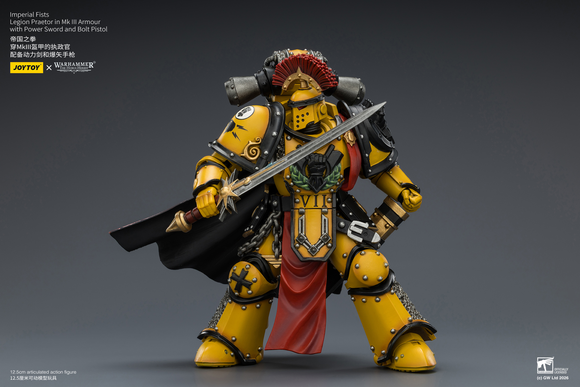 Imperial Fists Legion Praetor in Mk III Armour with Power Sword and Bolt Pistol - view 15