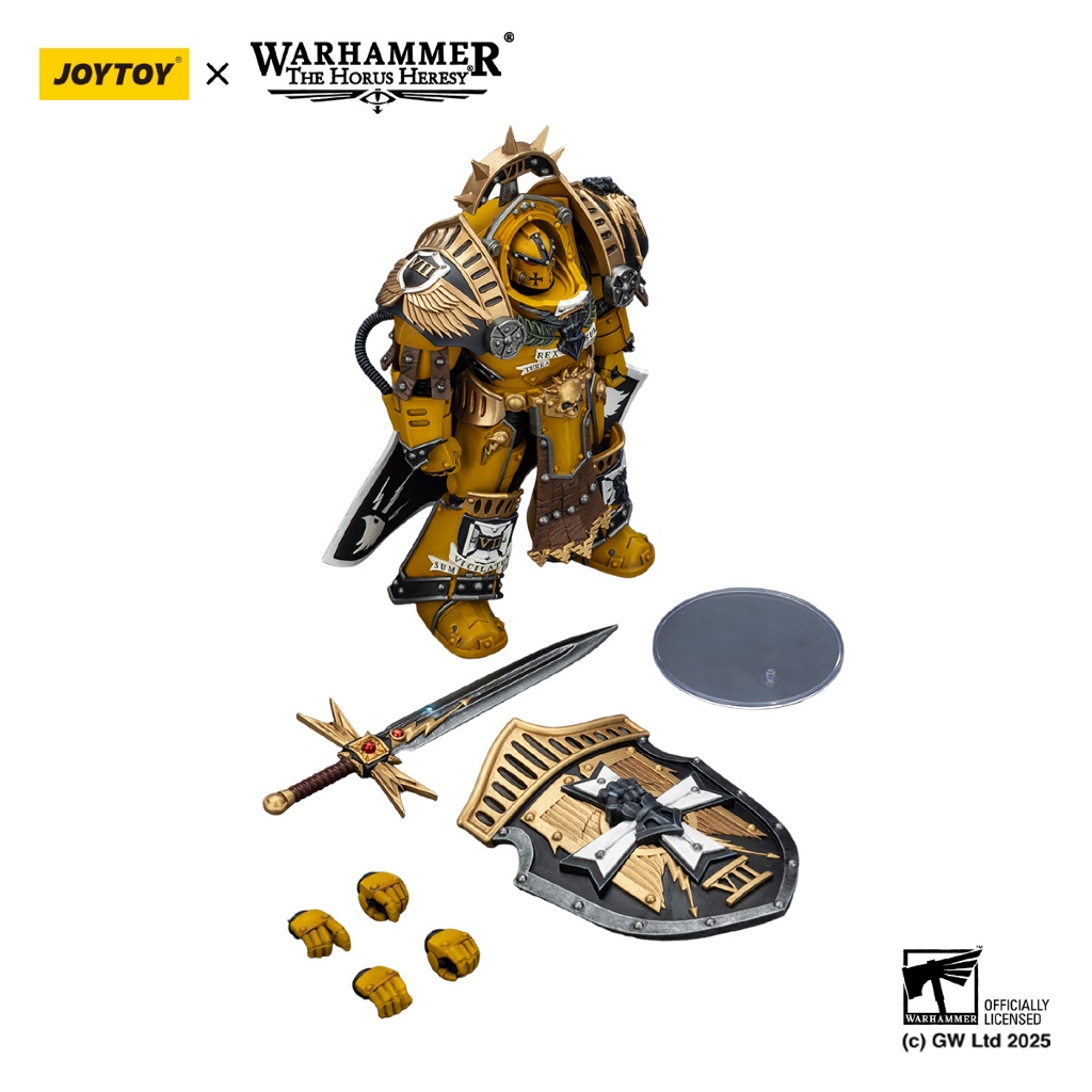 Imperial Fists Legion Praetor in Tartaros Terminator Armour with Power Sword and Vigil Storm Shield - view 6