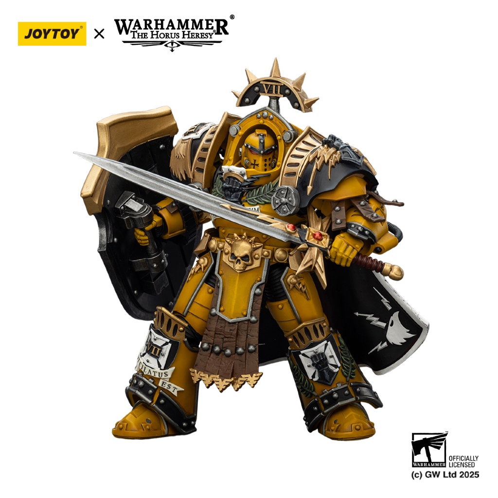 Imperial Fists Legion Praetor in Tartaros Terminator Armour with Power Sword and Vigil Storm Shield - view 4