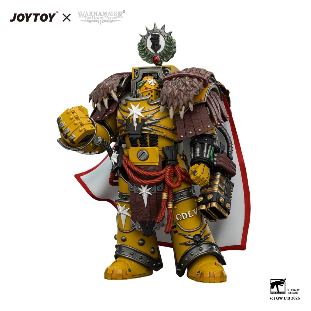 Imperial Fists Lord Castellan Evander Garrius, The Tyrant of Cthonia with the Subjugator and Incineratus - view 4