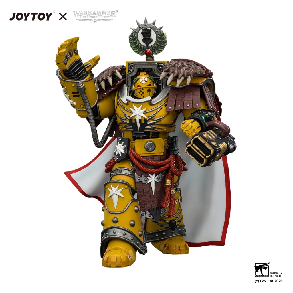 Imperial Fists Lord Castellan Evander Garrius, The Tyrant of Cthonia with the Subjugator and Incineratus - view 5