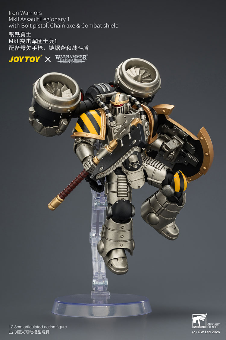 Iron Warriors MkII Assault Legionary1 with Bolt pistol, Chain axe & Combat shield - view 14