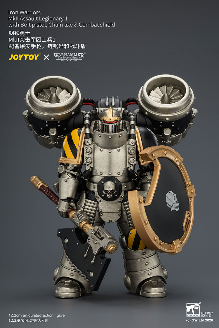 Iron Warriors MkII Assault Legionary1 with Bolt pistol, Chain axe & Combat shield - view 7