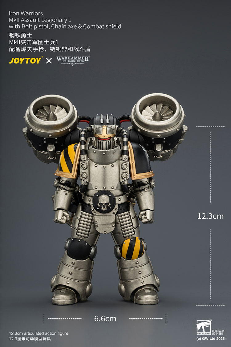 Iron Warriors MkII Assault Legionary1 with Bolt pistol, Chain axe & Combat shield - view 15