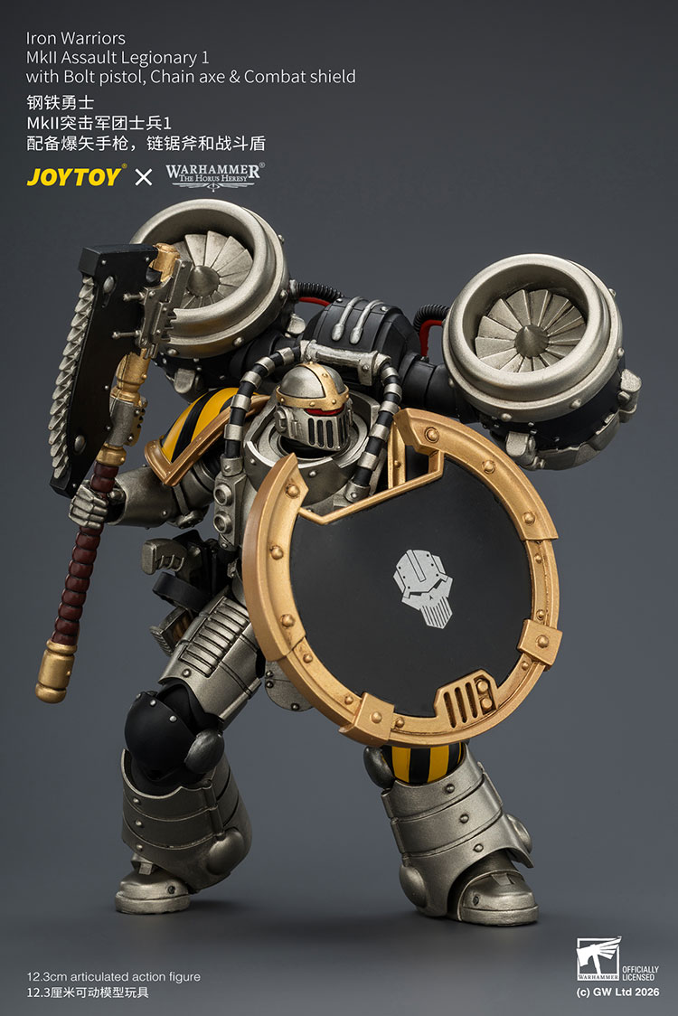 Iron Warriors MkII Assault Legionary1 with Bolt pistol, Chain axe & Combat shield - view 10