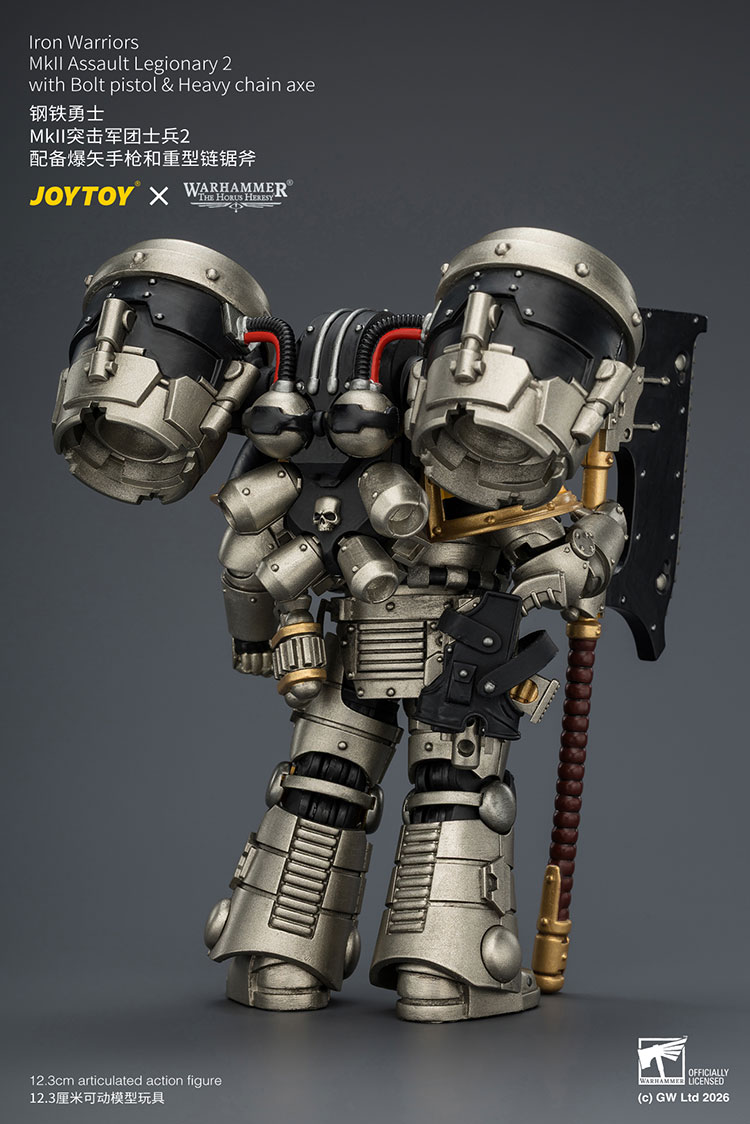 Iron Warriors MkII Assault Legionary2 with Bolt pistol & Heavy chain axe - view 9