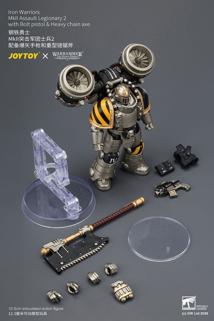 Iron Warriors MkII Assault Legionary2 with Bolt pistol & Heavy chain axe - view 16