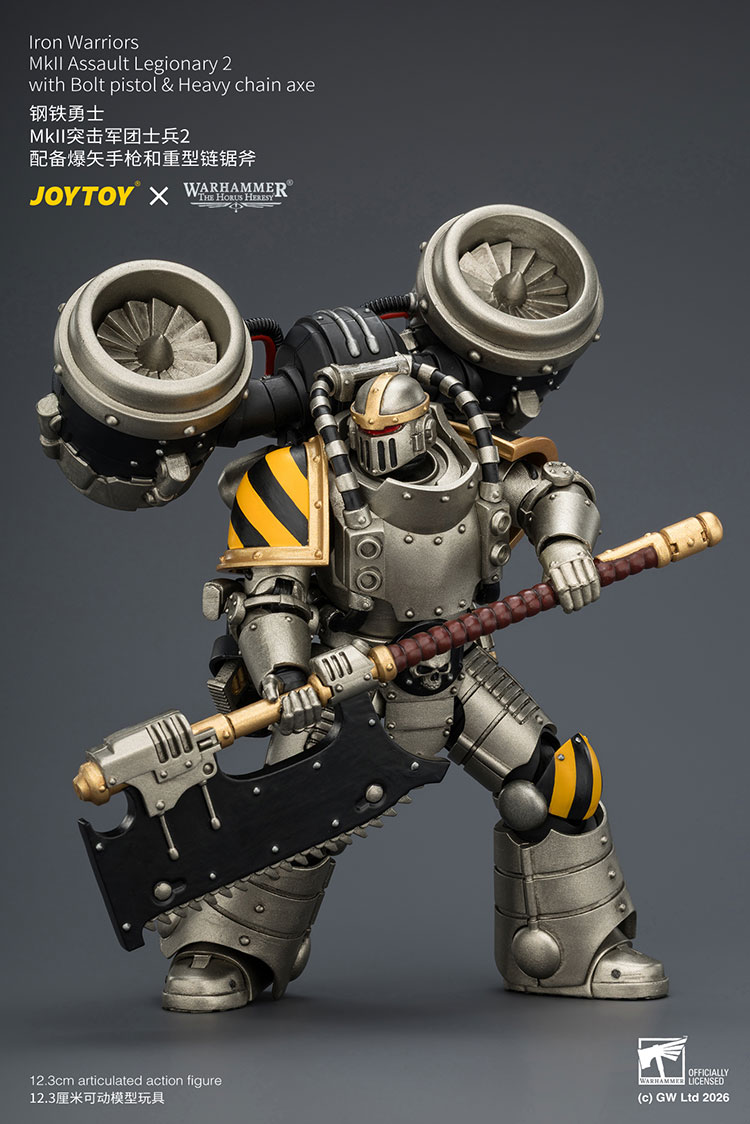 Iron Warriors MkII Assault Legionary2 with Bolt pistol & Heavy chain axe - view 10