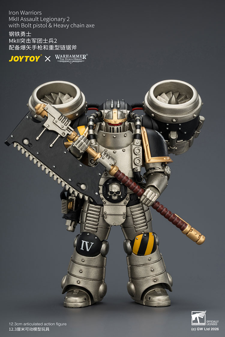 Iron Warriors MkII Assault Legionary2 with Bolt pistol & Heavy chain axe - view 7