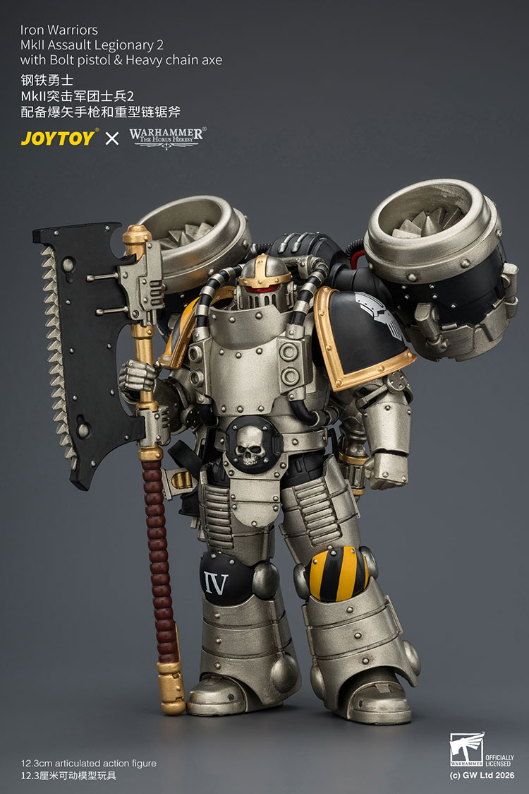 Iron Warriors MkII Assault Legionary2 with Bolt pistol & Heavy chain axe - view 8