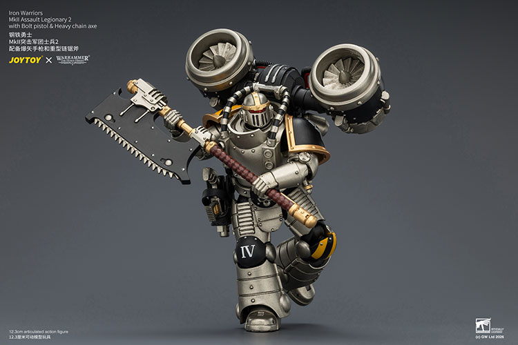 Iron Warriors MkII Assault Legionary2 with Bolt pistol & Heavy chain axe - view 11