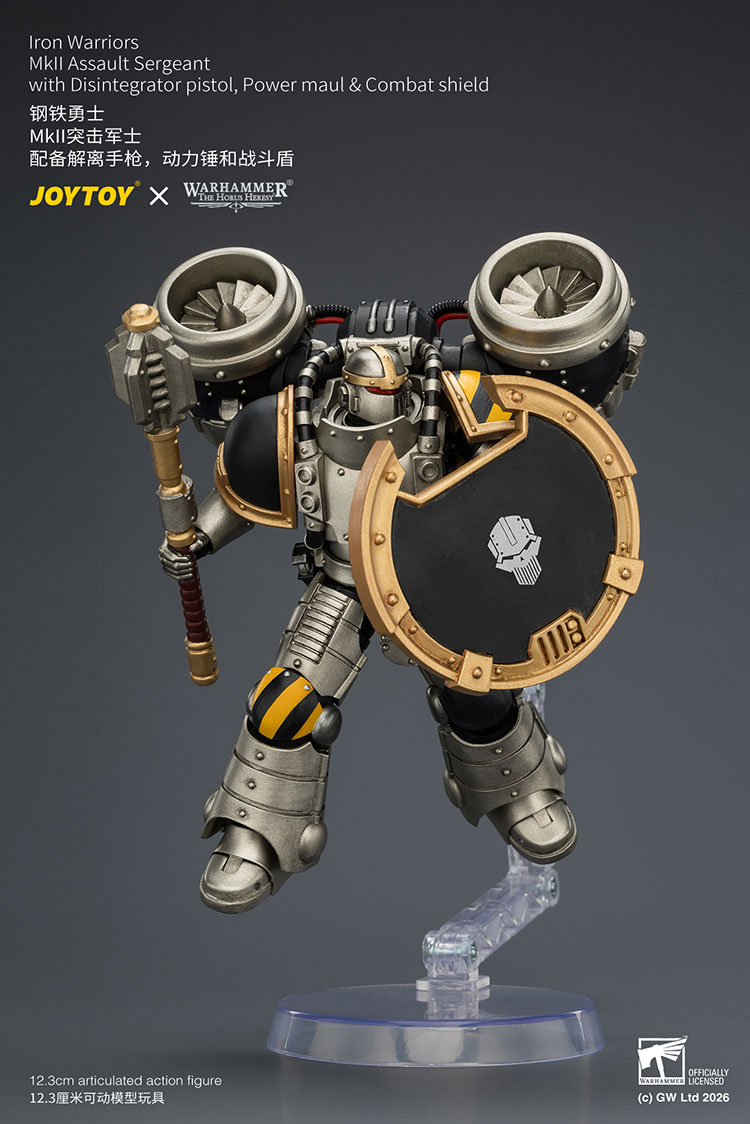 Iron Warriors MkII Assault Sergeant with Disintegrator pistol, Power maul & Combat shield - view 13